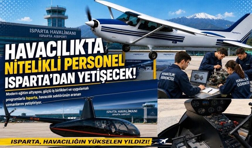 Havacılıkta nitelikli personel Isparta'dan yetişecek