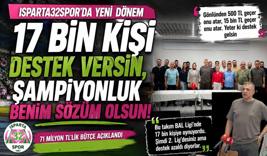 "17 Bin Kişi Destek Versin, Şampiyonluk Benim Sözüm Olsun"