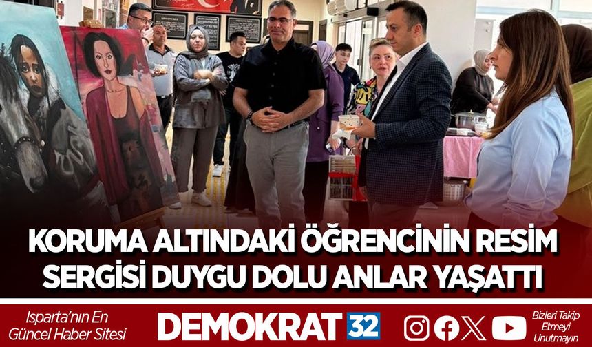 Koruma Altındaki Öğrencinin Resim Sergisi Duygu Dolu Anlar Yaşattı