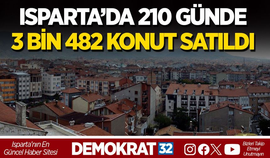 210 GÜNDE 3 BİN 482 KONUT SATILDI