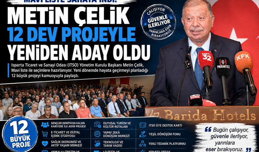 MAVİ LİSTE SAHAYA İNDİ! METİN ÇELİK 12 DEV PROJEYLE YENİDEN ADAY OLDU