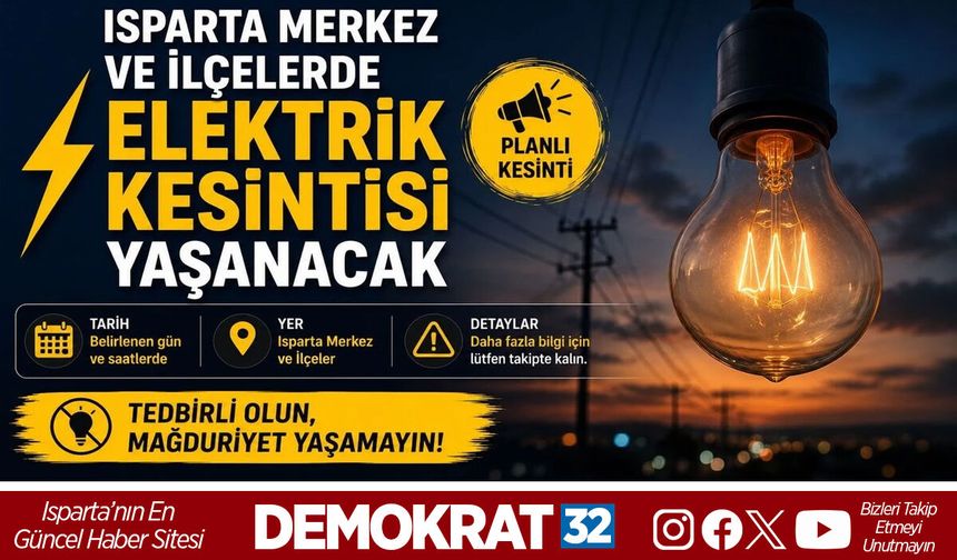 PLANLI ELEKTRİK KESİNTİSİ YAPILACAK