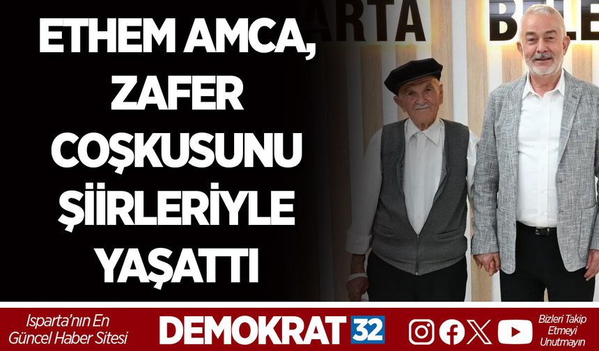 ETHEM AMCA, ZAFER COŞKUSUNU ŞİİRLERİYLE YAŞATTI