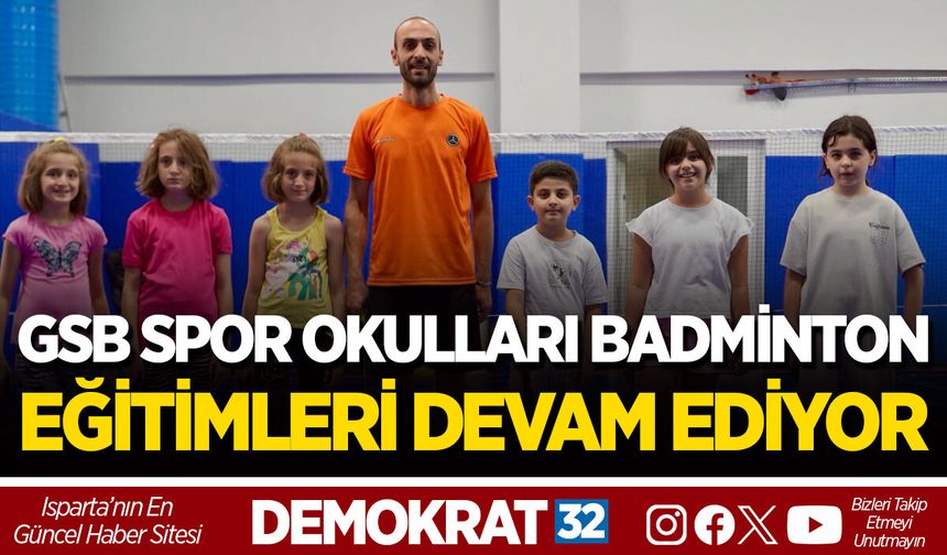 GSB SPOR OKULLARI BADMİNTON EĞİTİMLERİ DEVAM EDİYOR