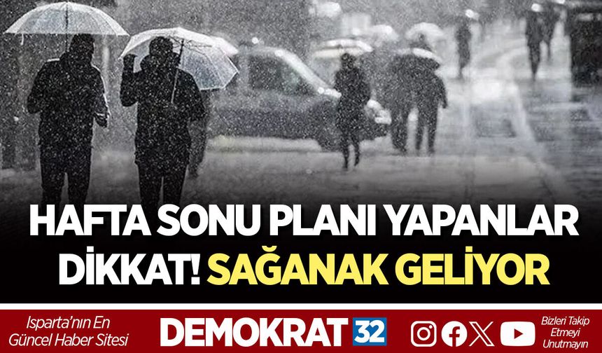 HAFTA SONU PLANI YAPANLAR DİKKAT! SAĞANAK GELİYOR