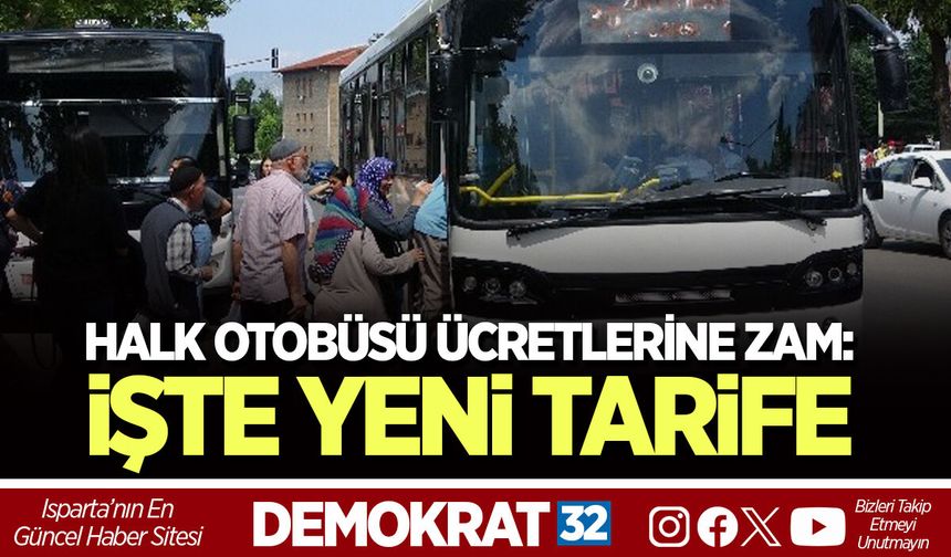 HALK OTOBÜSÜ ÜCRETLERİNE ZAM: İŞTE YENİ TARİFE