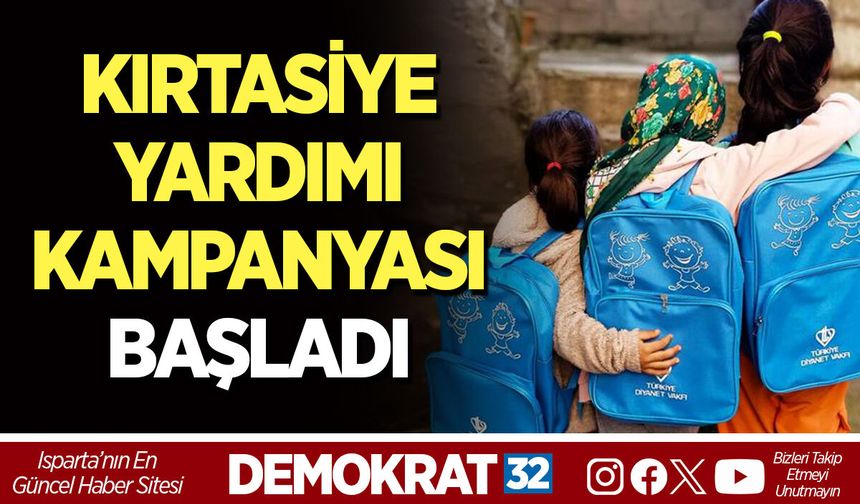 KIRTASİYE YARDIMI KAMPANYASI BAŞLADI