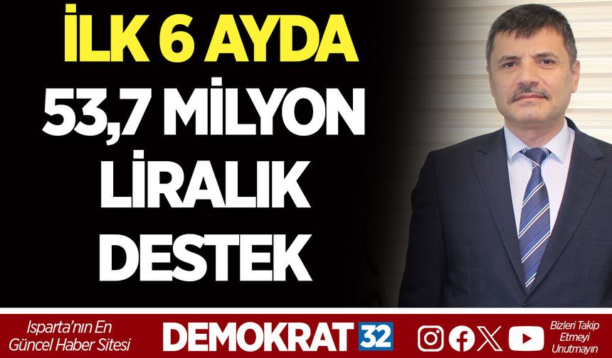 KOSGEB ISPARTA'DAN İLK 6 AYDA 53,7 MİLYON LİRALIK DESTEK