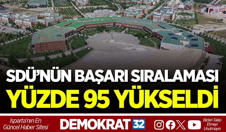 SDÜ’NÜN BAŞARI SIRALAMASI YÜZDE 95 YÜKSELDİ