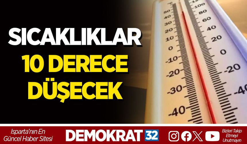 SICAKLIKLAR 10 DERECE DÜŞECEK