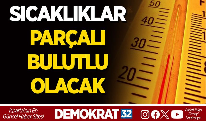 SICAKLIKLAR PARÇALI BULUTLU OLACAK
