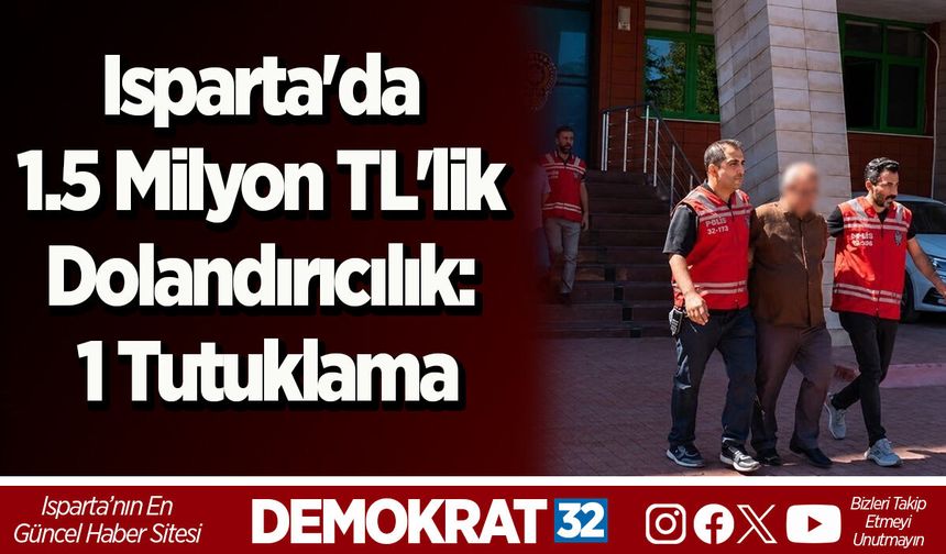 Isparta'da 1.5 Milyon TL'lik Dolandırıcılık: 1 Tutuklama