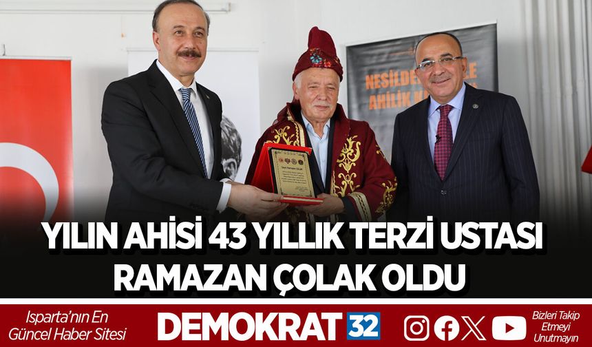 Yılın ahisi 43 yıllık terzi ustası Ramazan Çolak oldu