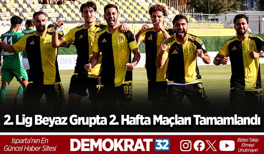 2. Lig Beyaz Grupta 2. Hafta Maçları Tamamlandı