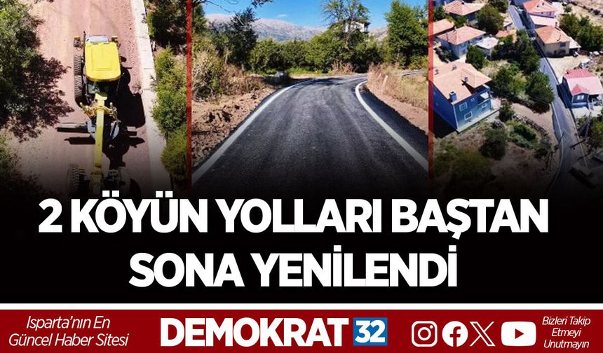 2 KÖYÜN YOLLARI BAŞTAN SONA YENİLENDİ