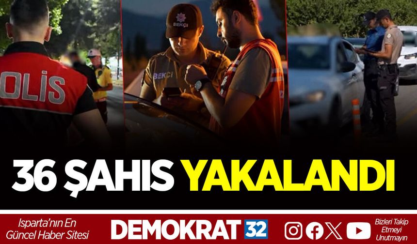 ARANAN 36 ŞAHIS YAKALANDI