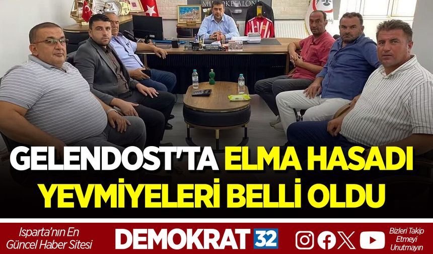 GELENDOST'TA ELMA HASADI YEVMİYELERİ BELLİ OLDU