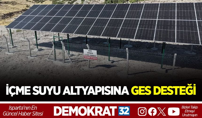 İÇME SUYU ALTYAPISINA GES DESTEĞİ