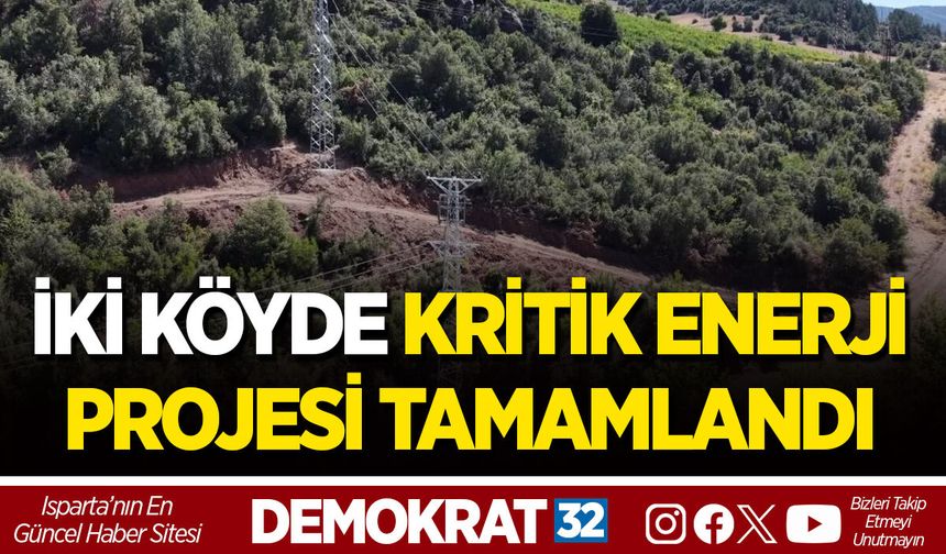 SÜTÇÜLER BEKİRAĞLAR KÖYÜ'NDE SU VE ENERJİ YATIRIMI