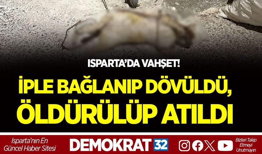 ISPARTA’DA VAHŞET! İPLE BAĞLANIP DÖVÜLDÜ, ÖLDÜRÜLÜP ATILDI