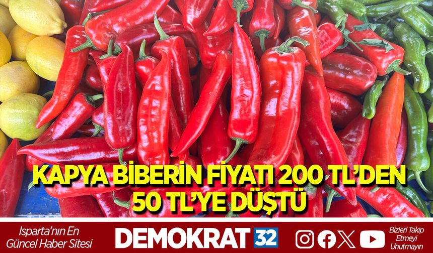 KAPYA BİBERİN FİYATI 200 TL’DEN 50 TL’YE DÜŞTÜ