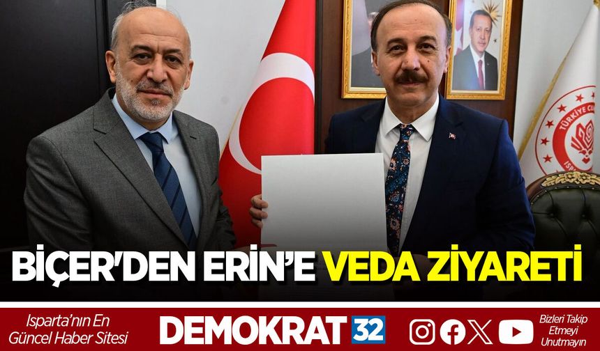 KARAMAN’A ATANAN MÜFTÜ BİÇER'DEN VALİ ERİN’E VEDA ZİYARETİ