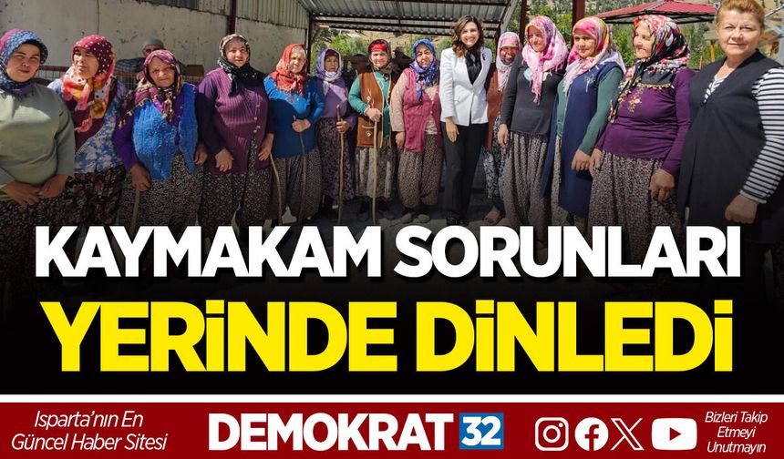 KAYMAKAM SORUNLARI YERİNDE DİNLEDİ
