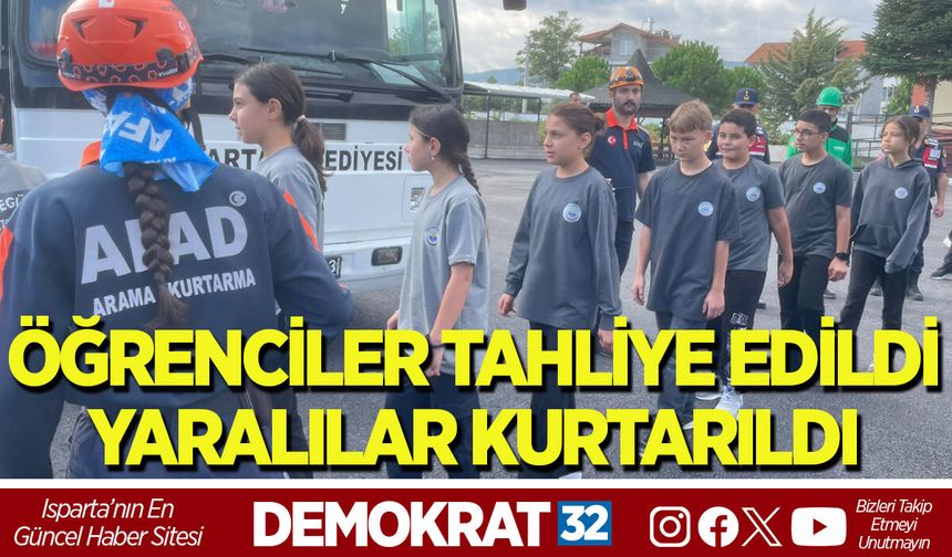 ÖĞRENCİLER TAHLİYE EDİLDİ, YARALILAR KURTARILDI