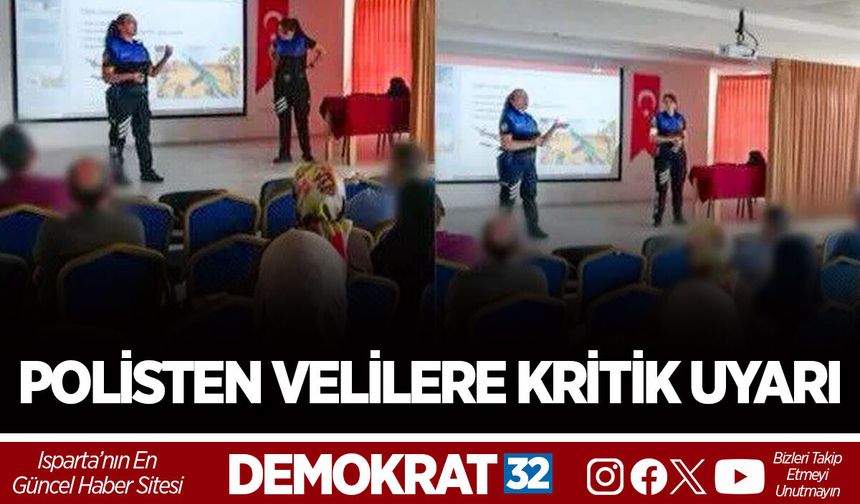 POLİSTEN VELİLERE KRİTİK UYARI