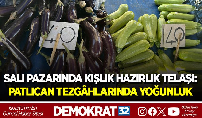 SALI PAZARINDA KIŞLIK HAZIRLIK TELAŞI: PATLICAN TEZGÂHLARINDA YOĞUNLUK