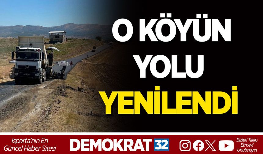 ŞARKİKARAAĞAÇ'TA O KÖYÜN YOLU YENİLENDİ