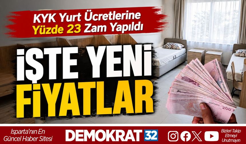 KYK YURT ÜCRETLERİNE YÜZDE 23 ZAM YAPILDI: İŞTE YENİ FİYATLAR