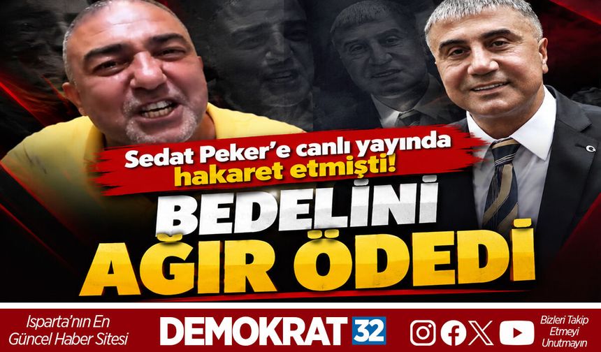 SEDAT PEKER'E CANLI YAYINDA HAKARET ETMİŞTİ! BEDELİNİ AĞIR ÖDEDİ