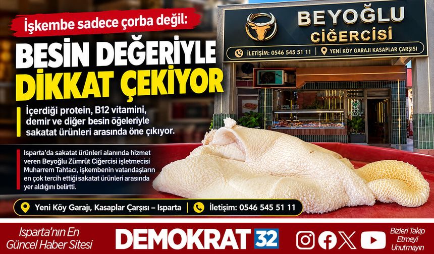 İşkembe sadece çorba değil: Besin değeriyle dikkat çekiyor