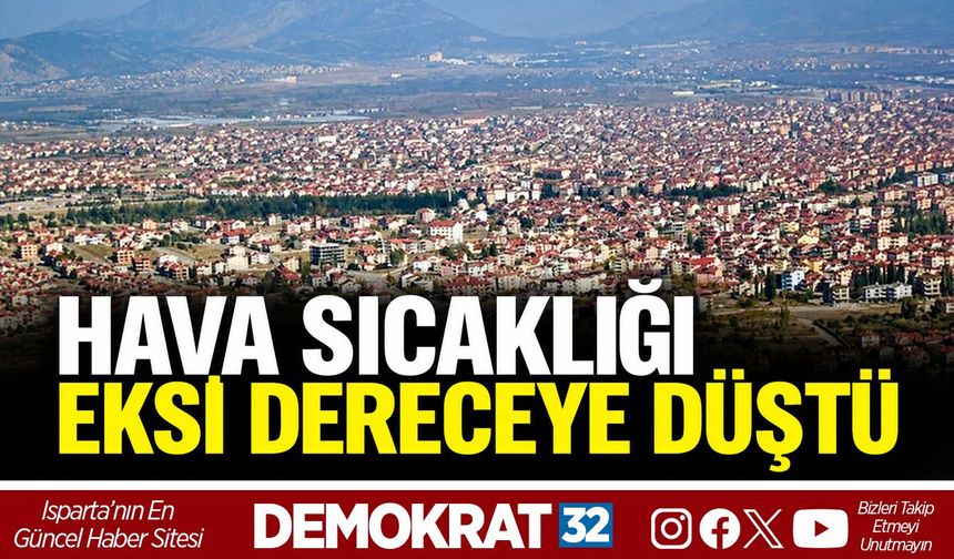 Hava Sıcaklığı Eksi Dereceye Düştü