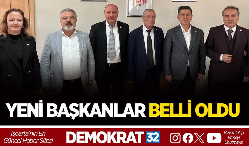 İKİ İLÇEDE YENİ BAŞKANLAR BELLİ OLDU