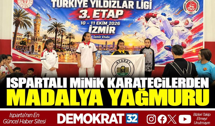 ISPARTALI MİNİK KARATECİLERDEN MADALYA YAĞMURU