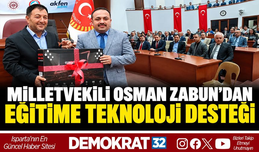 MİLLETVEKİLİ OSMAN ZABUN’DAN EĞİTİME TEKNOLOJİ DESTEĞİ: