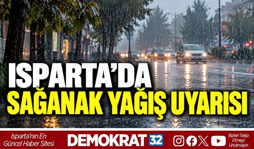 ISPARTA’DA SAĞANAK YAĞIŞ UYARISI