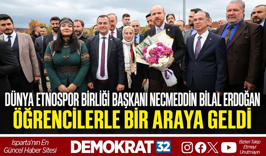 Dünya Etnospor Birliği Başkanı Necmeddin Bilal Erdoğan Öğrencilerle Bir Araya Geldi
