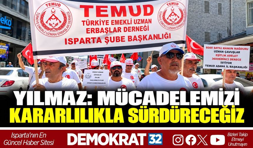 YILMAZ: MÜCADELEMİZİ KARARLILIKLA SÜRDÜRECEĞİZ