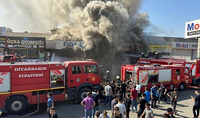 <p><span>Diyarbakır'da sanayi sitesinde çıkan yangına müdahale ediliyor.</span></p>