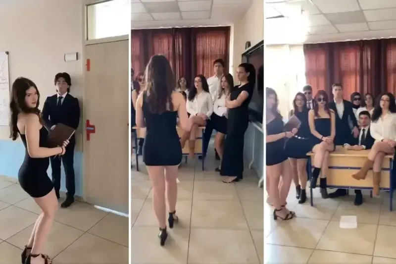 <p><br />İzmir'deki bir lisede mezuniyet öncesi çekilen video, sosyal medyada tartışma yarattı. Henüz ismi öğrenilemeyen lisede son sınıf öğrencileri, mezuniyet anısı olarak "Godfather" (Baba) temalı bir video hazırladı. Öğrencilerin giyimleri, makyajları ve tavırları ise kısa sürede gündem oldu.</p>