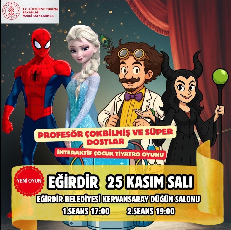 Eğirdir’de Çocuklara Özel Yeni Tiyatro Oyunu Sahne Alıyor