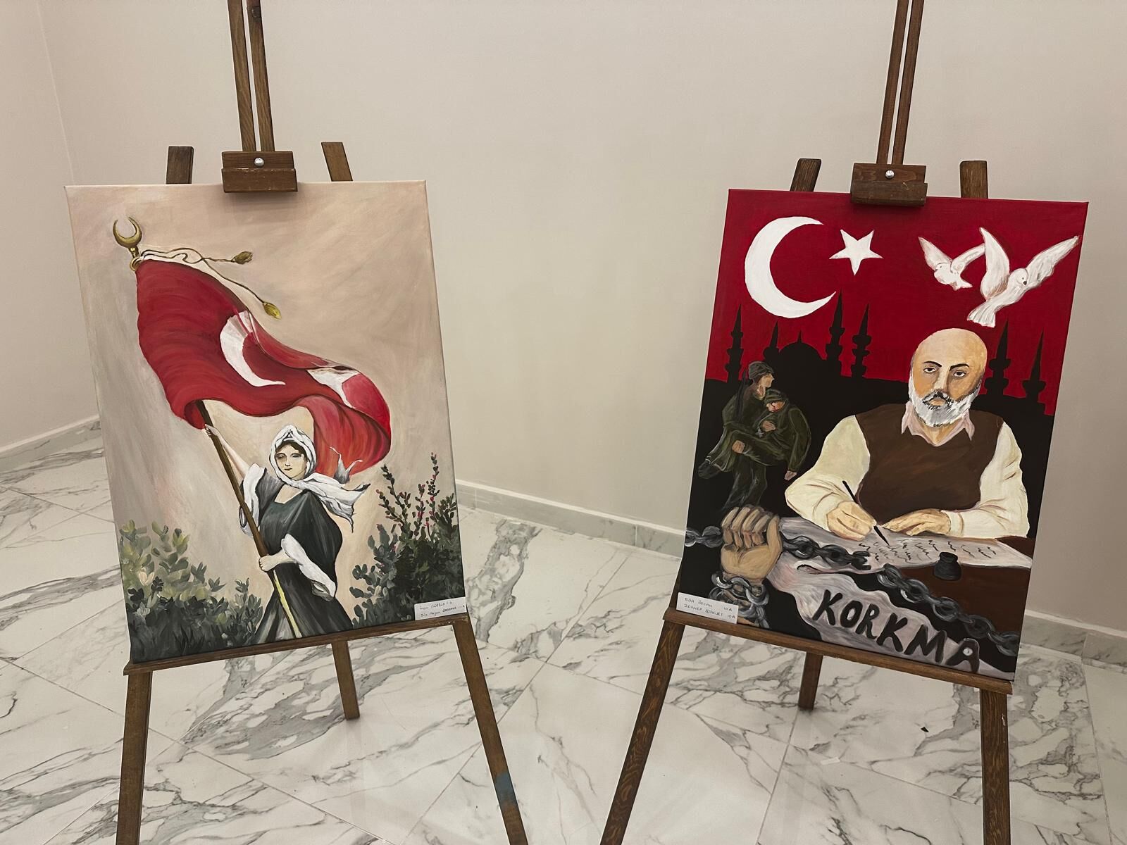 Lise Öğrencilerinden 12 Mart Temalı Resim Sergisi (5)