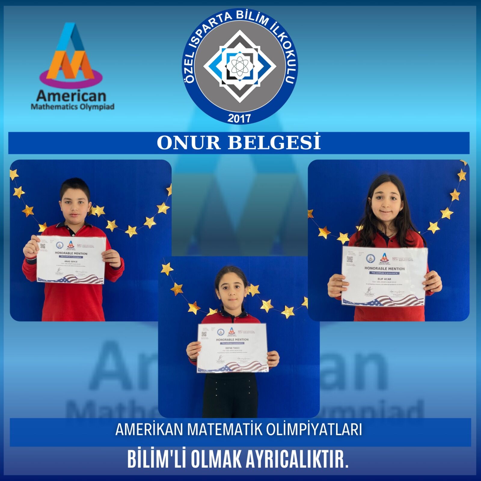 Özel Isparta Bi̇li̇m Okulu Öğrenci̇leri̇nden Büyük Başari (3)