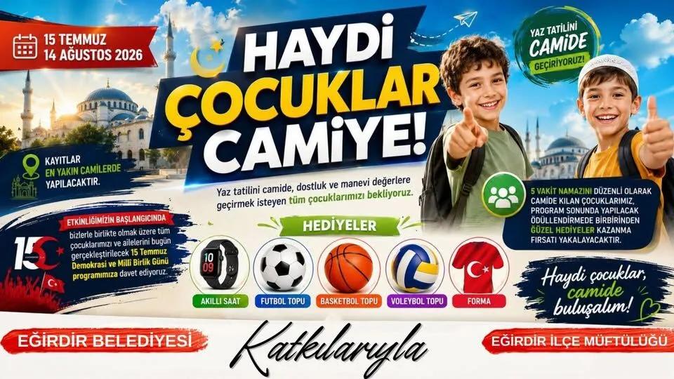 Eğirdir’de Haydi Çocuklar Camiye Etkinliği Başlıyor (2)