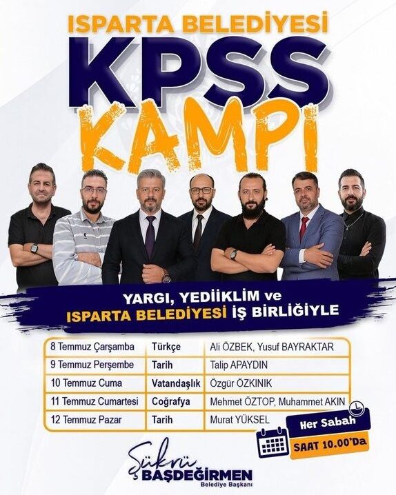 Isparta Belediyesi Nden Kpss Adaylarina Ucretsiz Kamp Desteg 1