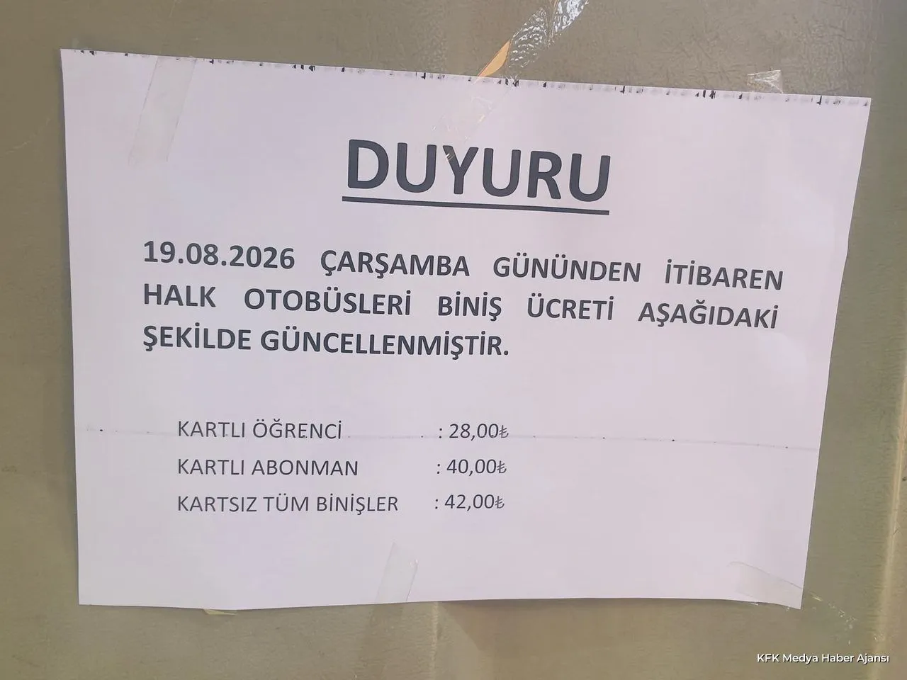 Halk Otobüsü Ücretleri̇ne Zam İşte Yeni̇ Tari̇fe-1