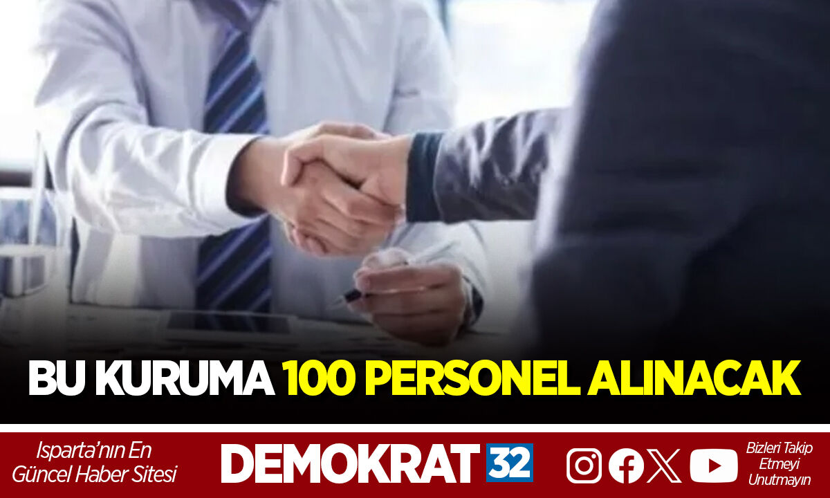 BU KURUMA 100 PERSONEL ALINACAK